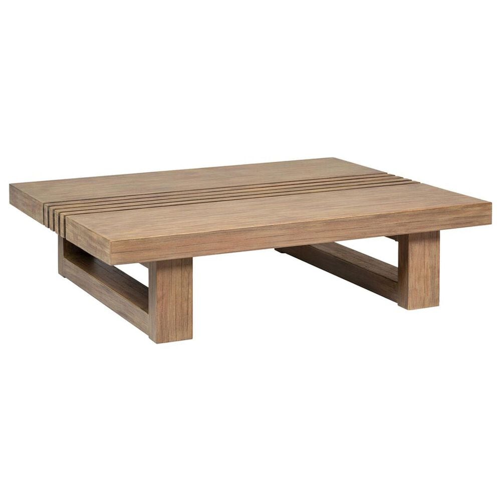 Armen Living Vivid Patio Coffee Table in Brown, , large