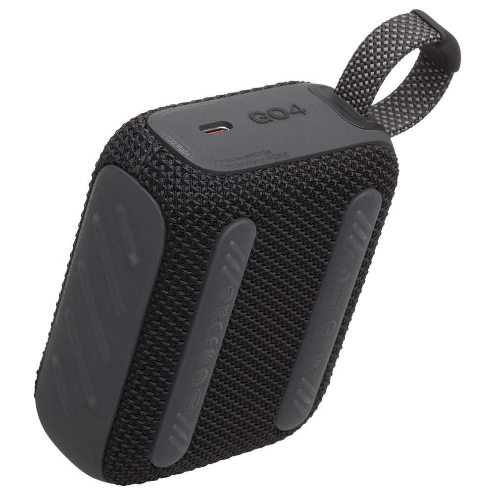 JBL Go 4 Portable Waterproof Bluetooth Speaker in Black, , large