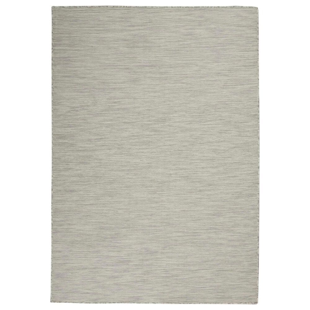 Nourison Positano 8&#39; Round Light Grey Indoor/Outdoor Area Rug, , large