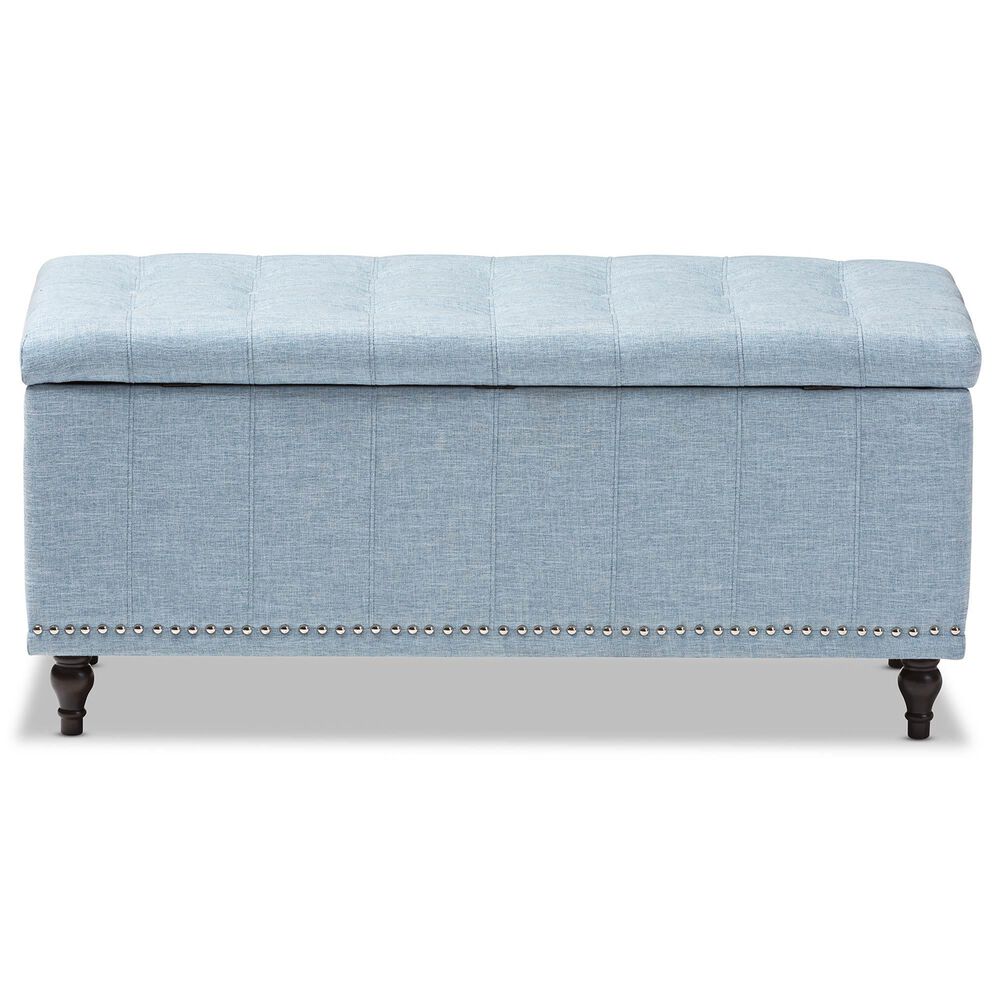 Baxton Studio Kaylee Storage Ottoman Bench in Light Blue, , large