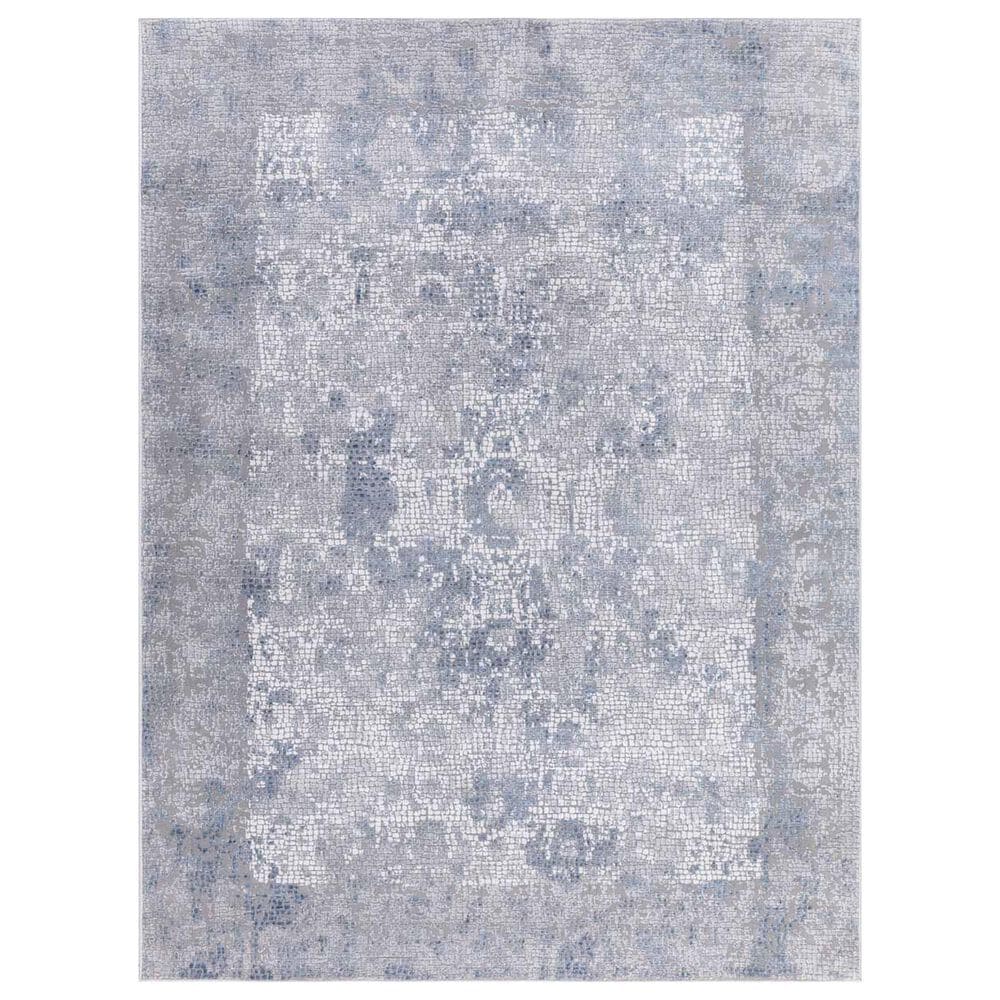 Amer Rugs Hamilton 7"6" x 9"6" Gray and Blue Area Rug, , large