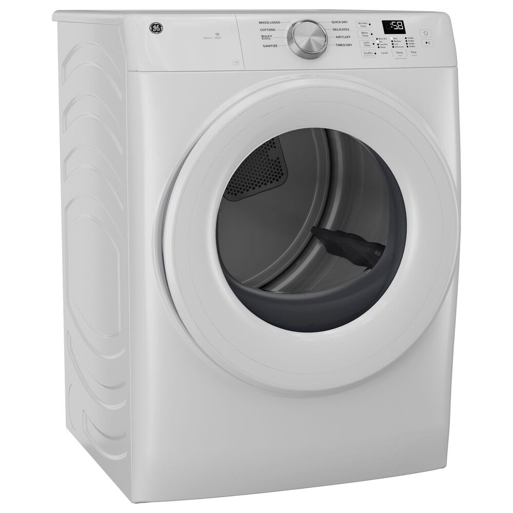 GE 7.8 Cu. Ft. Smart Front Load Gas Dryer in White, , large