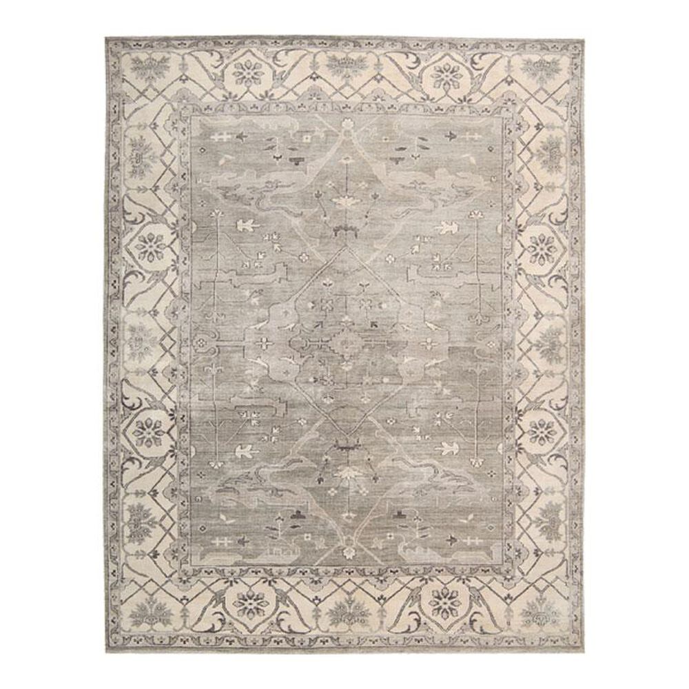 Nourison Aldora ALD01 5"6" x 8" Silver Area Rug, , large