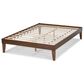 Baxton Studio Lucina Queen Platform Bed Frame in Walnut Brown, , large