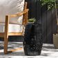 Hearth and Haven Lilac Outdoor Barrel End Table with Cylindrical Design in Black, , large