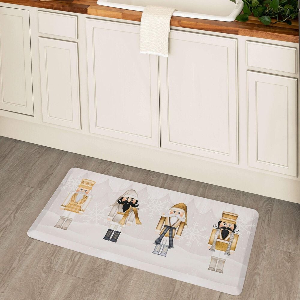 Mohawk Dri-Pro Silver and Gold Nutcracker 1&#39;6&quot; x 2&#39;6&quot; Multicolor Door Mat, , large