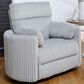 Simeon Collection Radius Power Swivel Glider Recliner in Mega Grey, , large