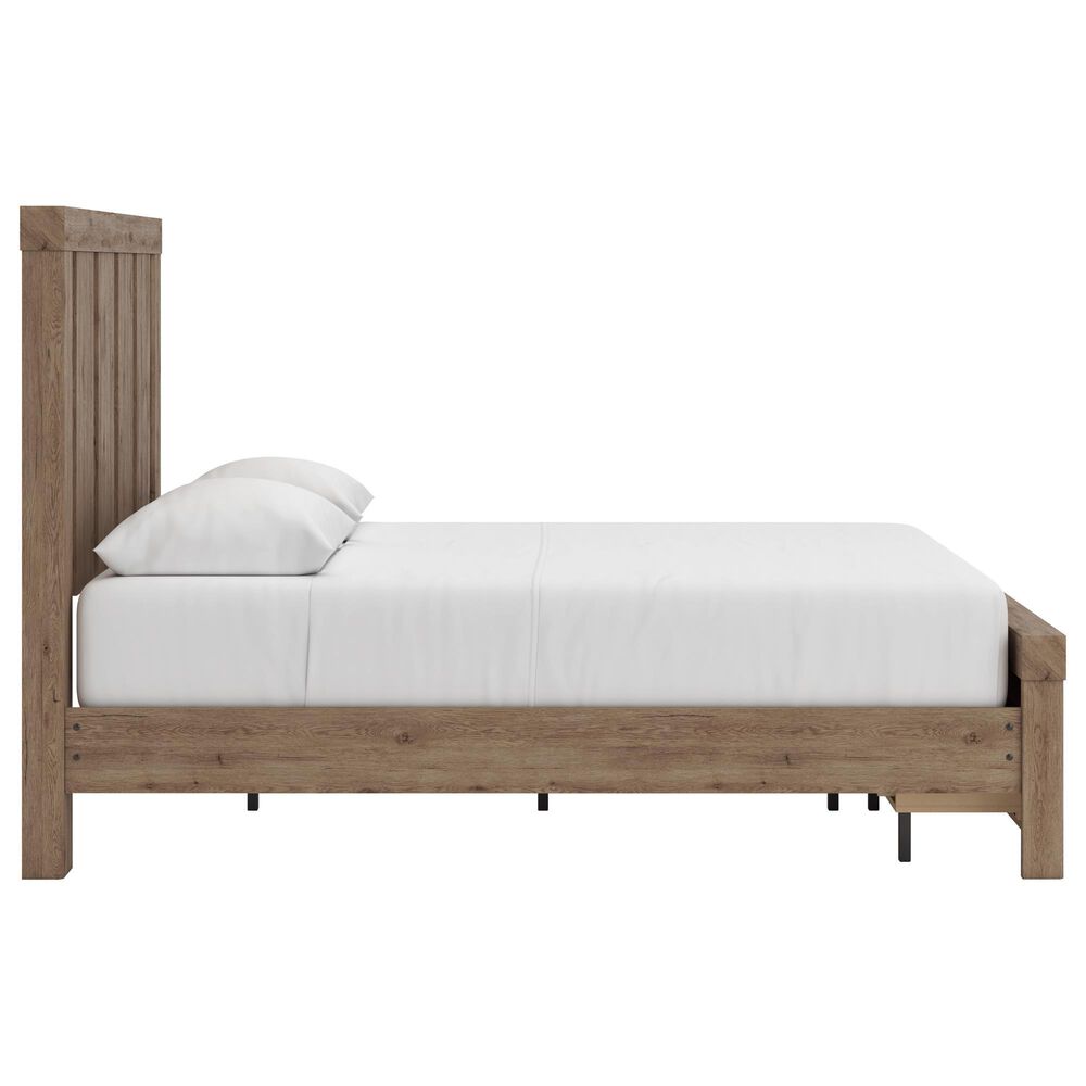 Ashley QUEEN PANEL STORAGE BED WITH TWO NIGHTSTANDS, , large