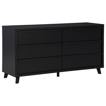 Signature Design by Ashley Danziar 6-Drawer Dresser in Matte Black, , large