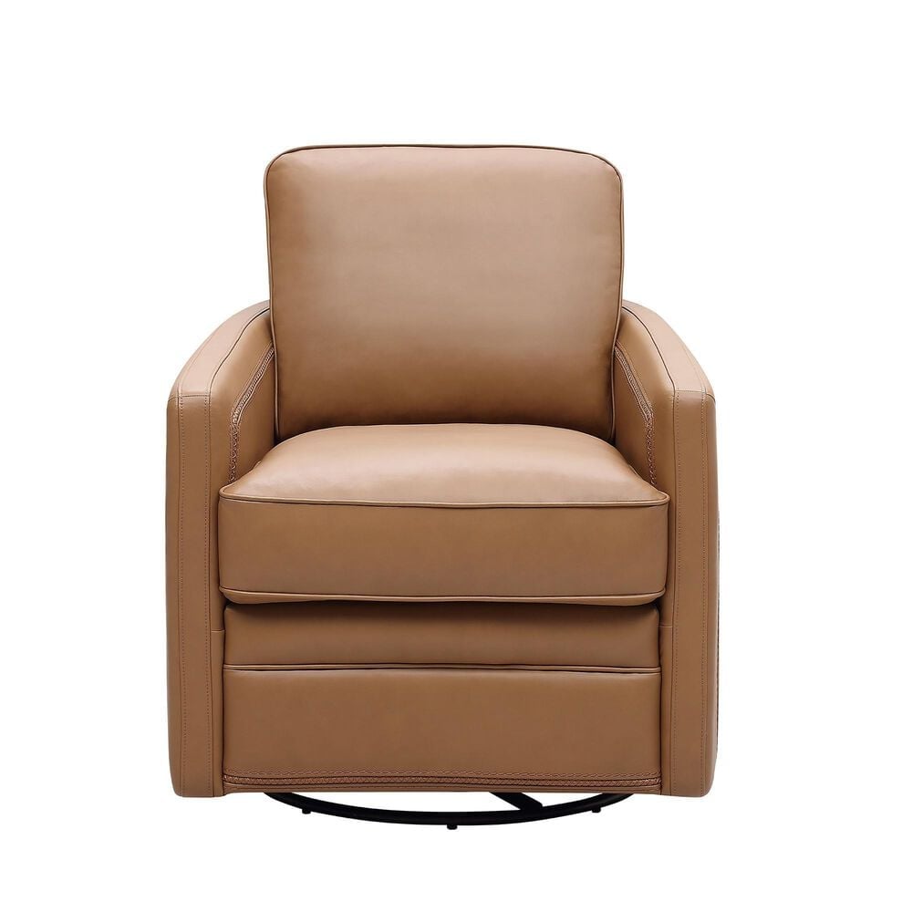 Italiano Furniture Turner Swivel Glider Chair in Camel, , large