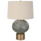 Uttermost Lunia Table Lamp in Smoky Gray and Antique Brushed Brass, , large
