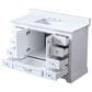 Lexora Home Dukes 48" Single Bathroom Vanity in White with 2 cm White Cultured Marble Top and Rectangular Sink, , large