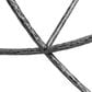 Furniture of America Lalia Side Table with Tempered Glass Top and X-Base in Gun Metal, , large