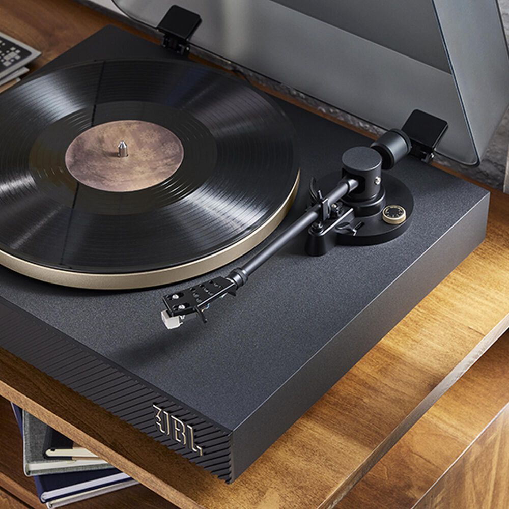 JBL Spinner Turntable with Bluetooth Connectivity in Black and Orange, , large