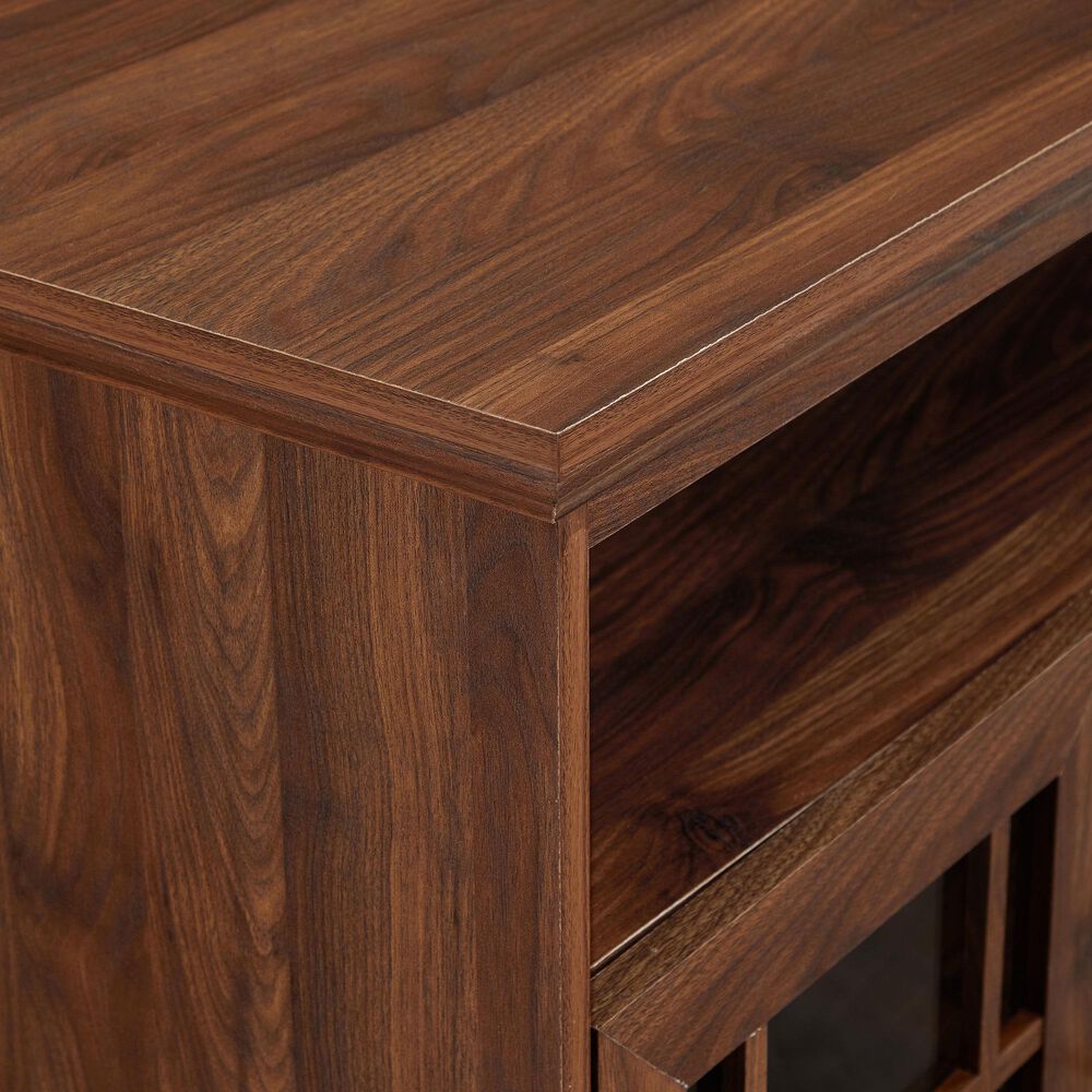 Walker Edison Hazel 58&quot; TV Stand in Dark Walnut, , large