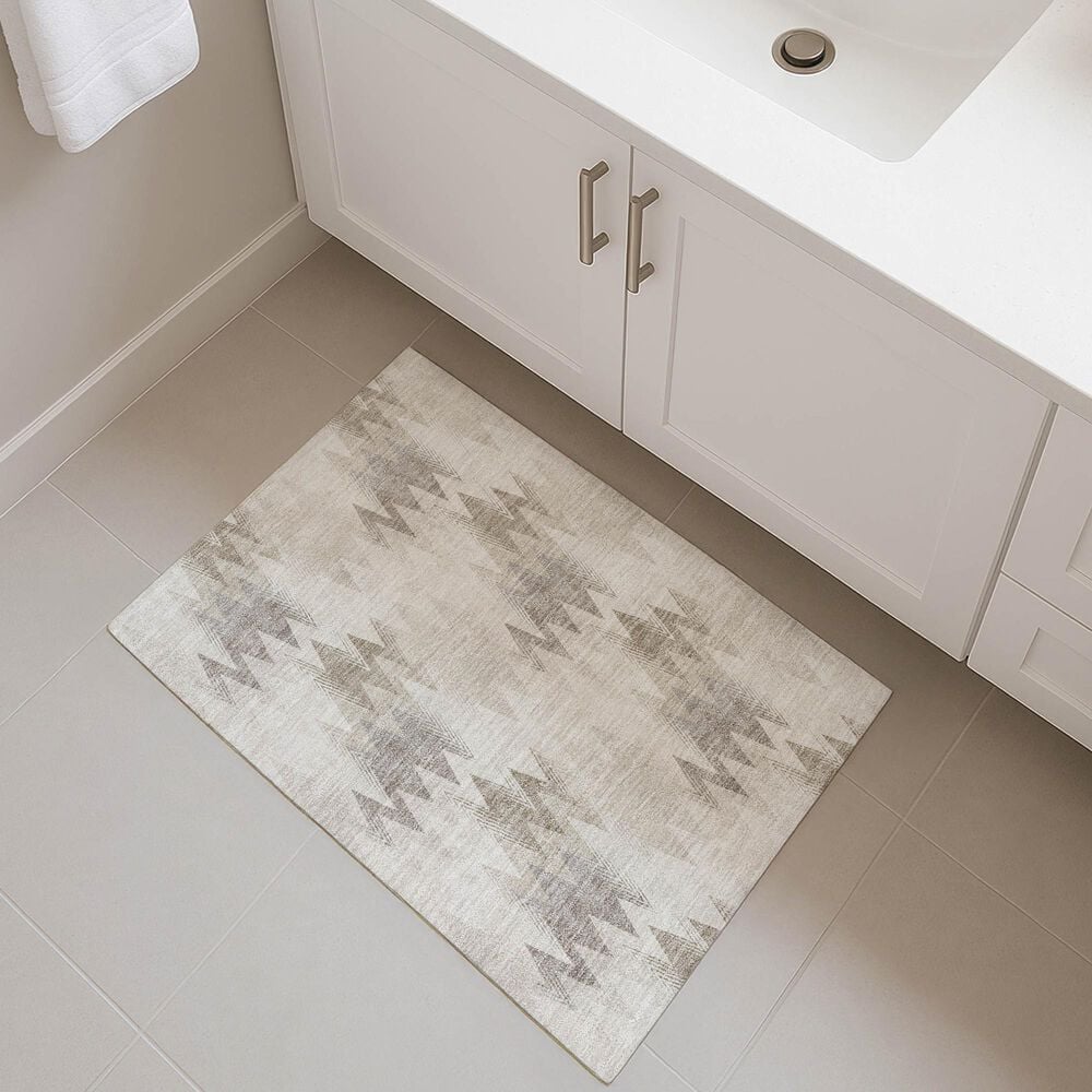 Dalyn Rug Company Soft Essentials Chevron Beige 1'8" x 2'6" Area Rug, , large