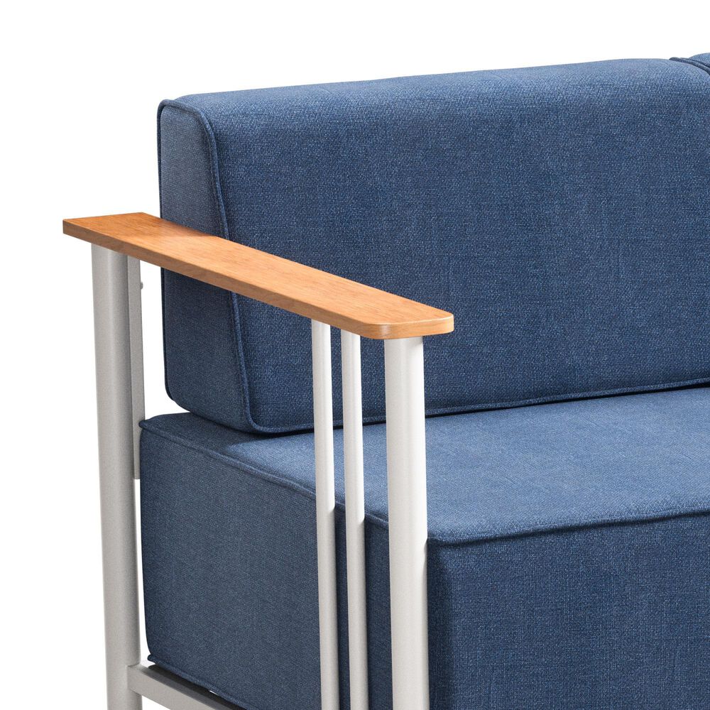 Sunwell Garden 3-Seater Patio Sofa in Blue, , large