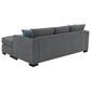 Coaster Storey 2-Piece Stationary Reversible Sleeper Sectional in Grey, , large