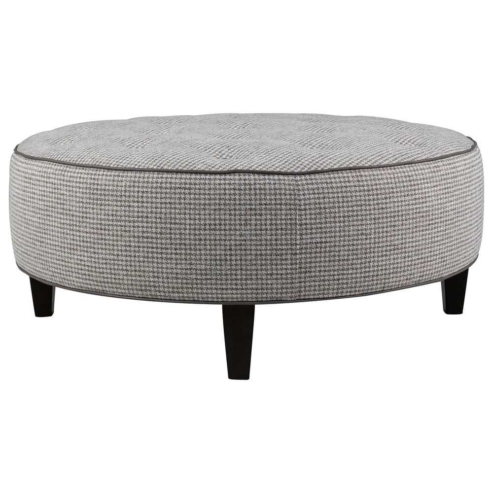 Huntington House Solutions Ottoman in Neutral Houndstooth, , large