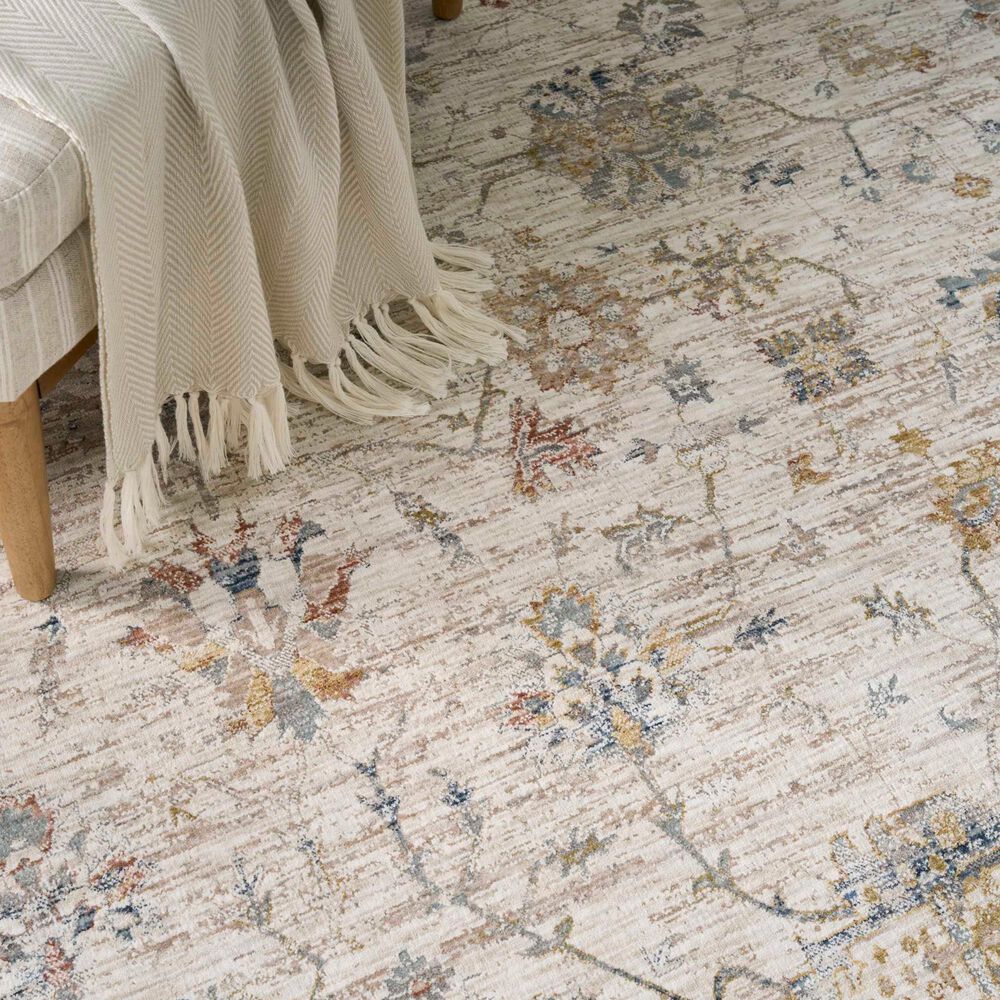 Nourison Antique Fusion ANF04 Ivory and Multicolor 3'11" x 5'10" Area Rug, , large