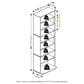 HOMLUX 8-Tier Multimedia Storage Tower with Adjustable Shelves in Espresso, , large