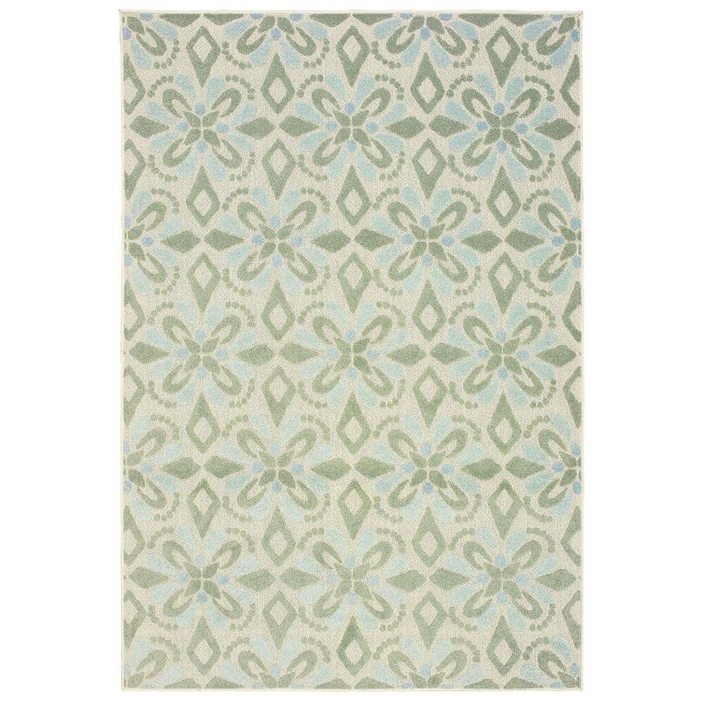 Oriental Weavers Barbados 5994J 5"3" x 7"6" Ivory and Green Area Rug, , large