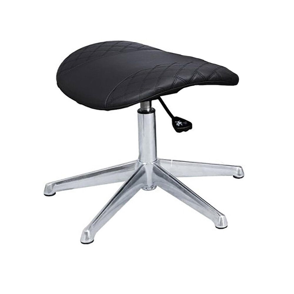 Osaki Bliss Vegan Leather Massage Ottoman in Black, , large