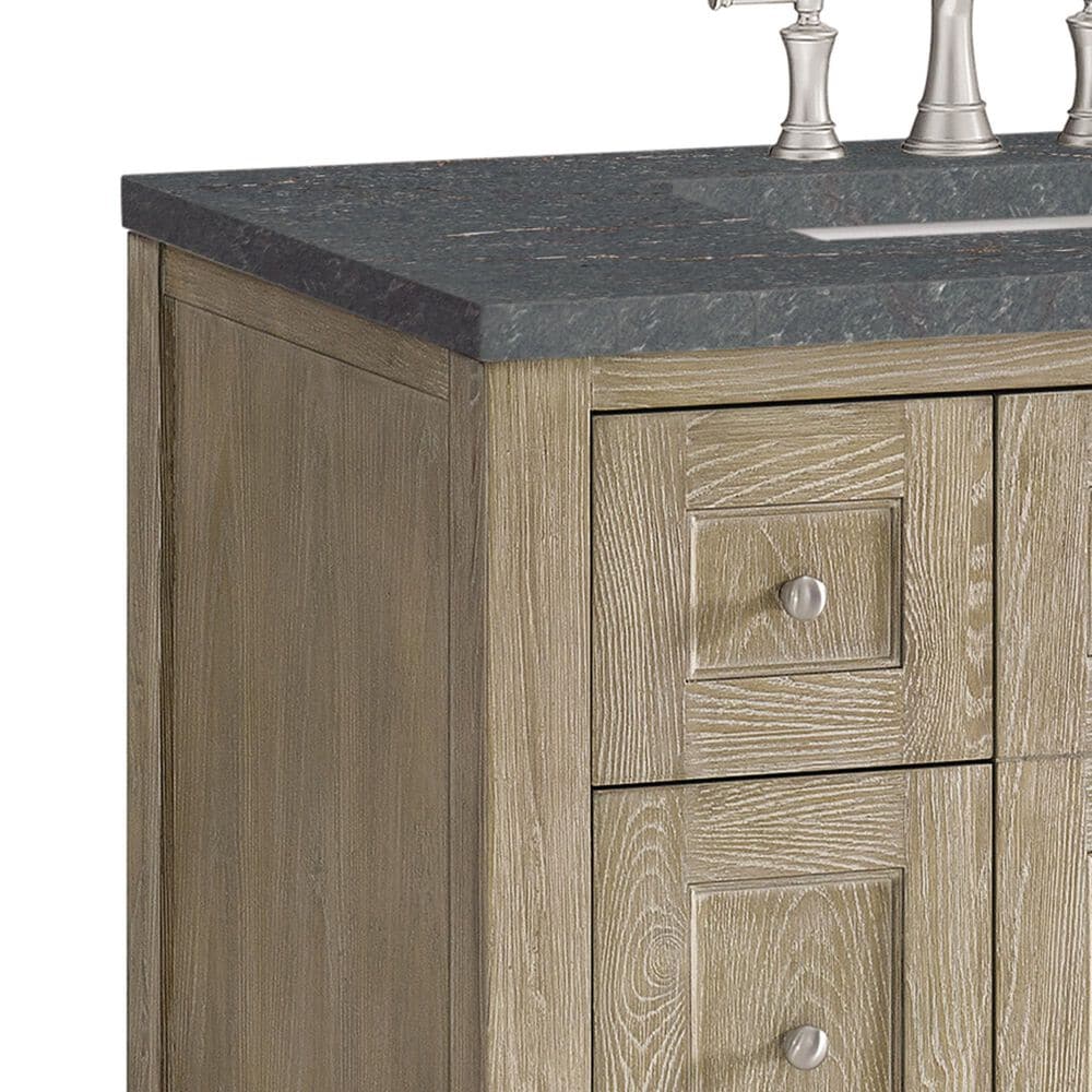 James Martin Vanities Breckenridge 72&quot; Double Vanity in Whitewashed Oak with 3 cm Parisien Bleu Quartz Top, , large