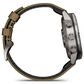 Garmin MARQ 2 Adventurer AMOLED Smartwatch Silver Grade 5 Titanium Bezel Case with Brown Leather Band, , large