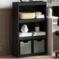 HOMLUX Enhanced Home 3-Tier Adjustable Shelf Bookcase in Blackwood, , large