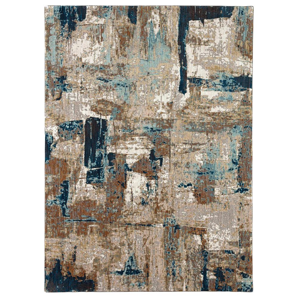 Karastan Elements Envision 91201-60110 9"6" x 12"11" Aquamarine Area Rug, , large
