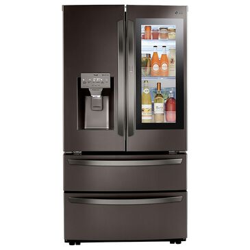 LG 28 Cu. Ft. Smart 4-Door French Door Refrigerator with Craft Ice in Black Stainless Steel, , large