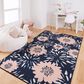 Karastan Prismatic 5" x 8" Navy and Pink Kids Area Rug, , large
