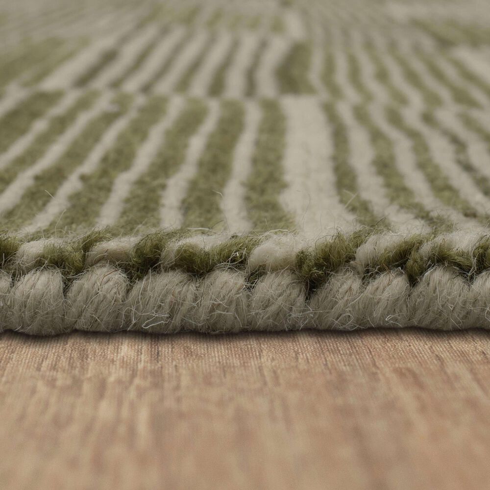 Karastan Broken Stripe 5&#39; x 8&#39; Moss Area Rug, , large