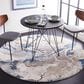 Safavieh Cyrus Shag 6"7" Round Blue and Beige Area Rug, , large