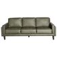 Chateau D"ax Leather Stationary  Sofa in Olive, , large