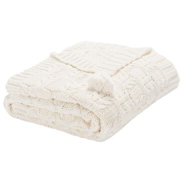 Safavieh Janie 50" x 60" Throw in Ivory, , large