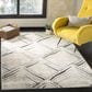 Safavieh Amsterdam AMS112A 3" x 5" Cream and Charcoal Area Rug, , large