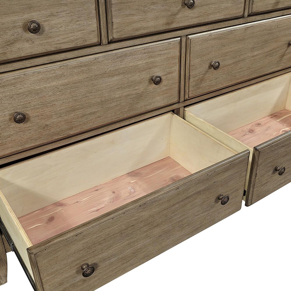 Riva Ridge Provence 7 Drawer Dresser with Mirror in Patine, , large
