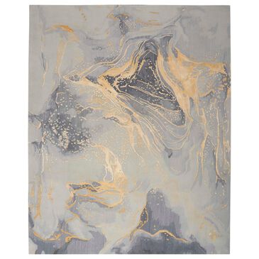 Nourison Prismatic PRS28 9"9" x 13"9" Grey and Gold Area Rug, , large