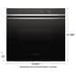 Fisher & Paykel Series 7 30" Contemporary Single Electric Wall Oven with 14 Functions in Stainless Steel and Black, , large