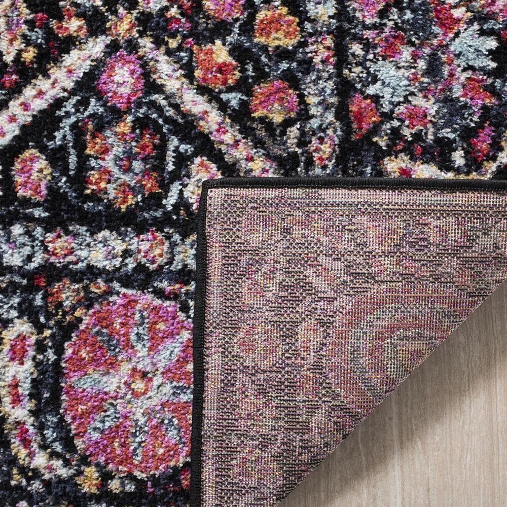 Safavieh Adirondack ADR203Z 2&#39;6&quot; x 8&#39; Black and Fuchsia Runner, , large
