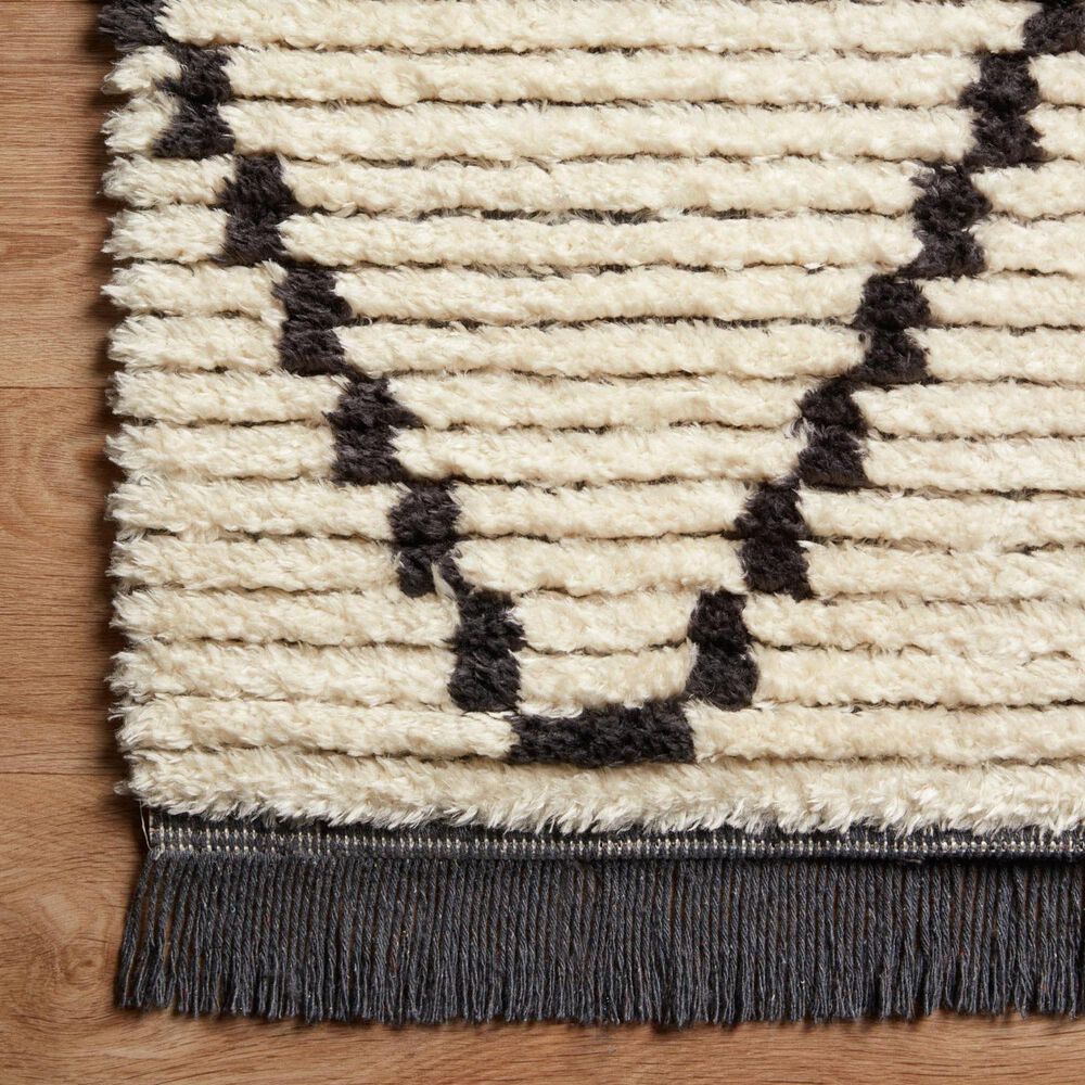 Chris Loves Julia x Loloi Alice ALI-04 5&#39;2&quot; x 7&#39;6&quot; Cream and Charcoal Area Rug, , large