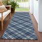 Dalyn Rug Company Soft Essentials Plaid Navy 2"3" x 7"6" Indoor/Outdoor Runner, , large
