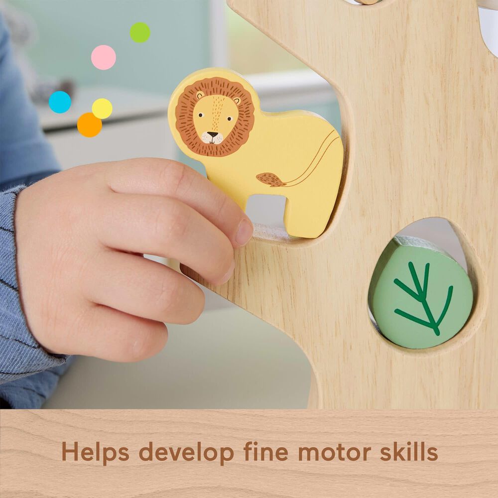 Fisher Price Wooden Balance Tree Preschool Stacking Activity Toy in Multicolor, , large