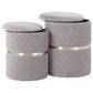 Lumisource Cinch 2-Piece Nesting Ottoman Set in Silver, , large