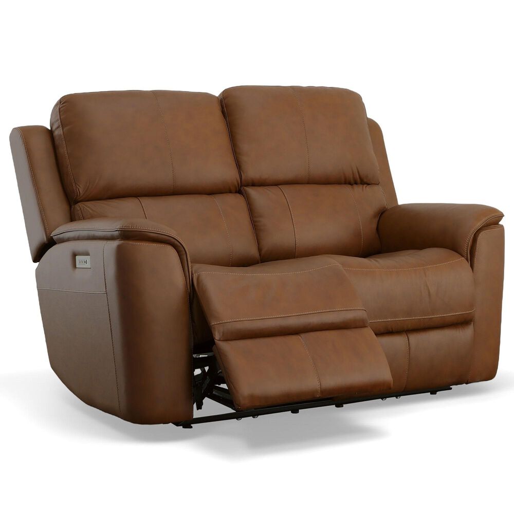 Flexsteel Henry 3-Piece Power Reclining Living Room Set in Caramel, , large