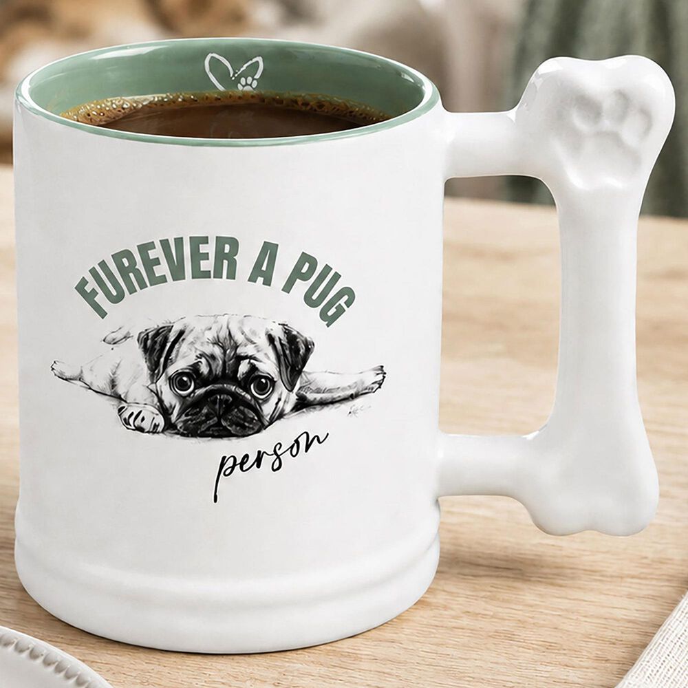Pavilion 20 Oz Pug Person Mug in White, , large