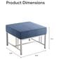 Sunwell Garden Patio Ottoman with Cushion in Blue (Set of 2), , large