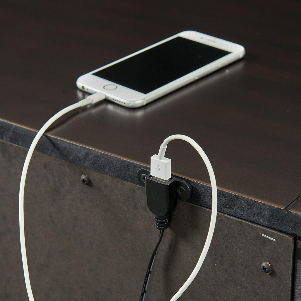 Mayberry Hill Slater 3-Drawer Nightstand with USB in Black, , large